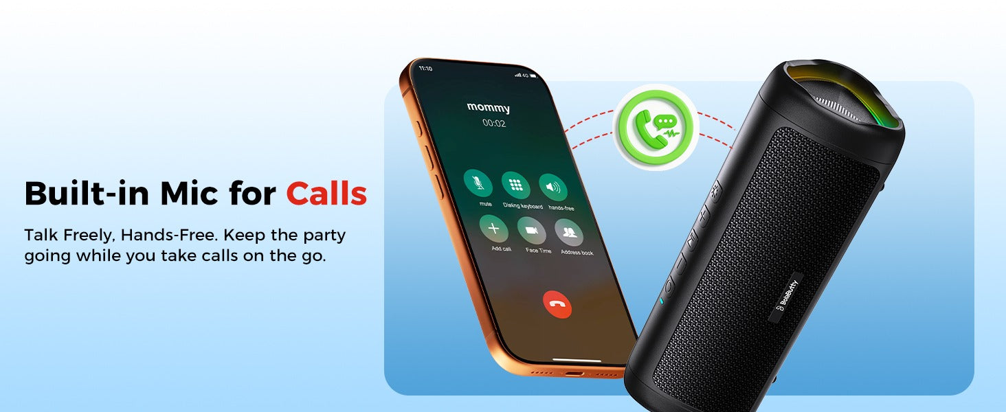 20W Bluetooth Speaker Portable Wireless Speaker with HD Sound, IPX5 Waterproof & 24H Playtime