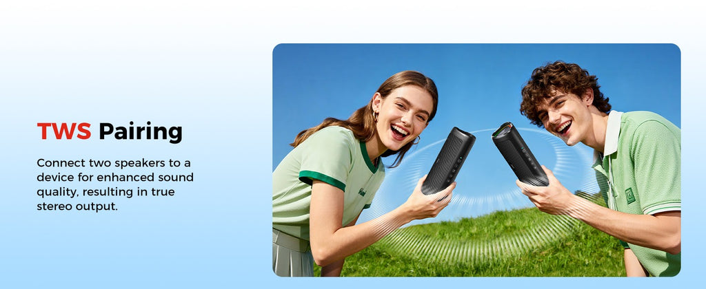 20W Bluetooth Speaker Portable Wireless Speaker with HD Sound, IPX5 Waterproof & 24H Playtime